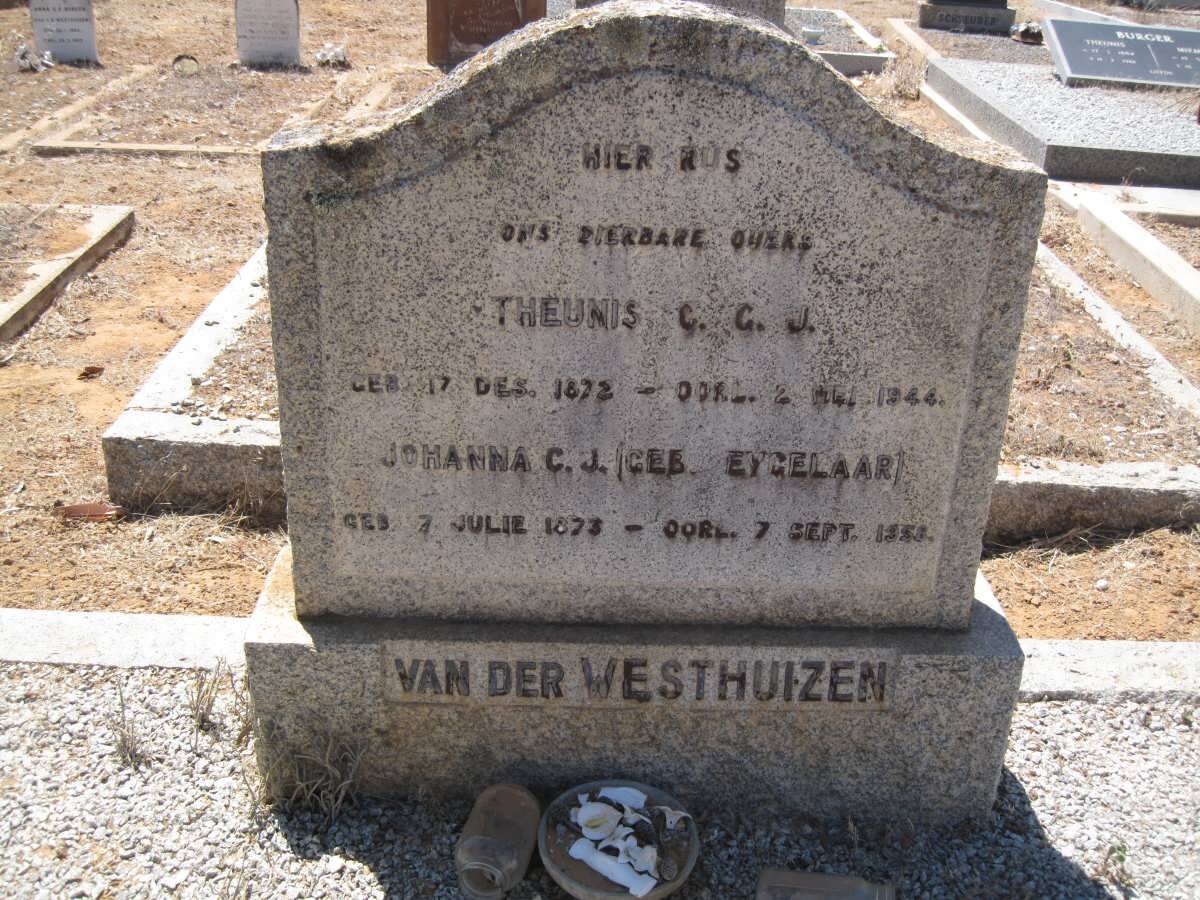WESTHUIZEN Theunis C.C.J., van der &amp; Johanna C.J. EYGELAAR 1873-1953