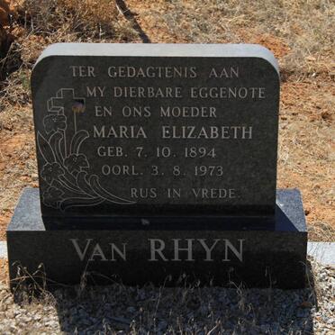 RHYN Maria Elizabeth, van 1894-1973