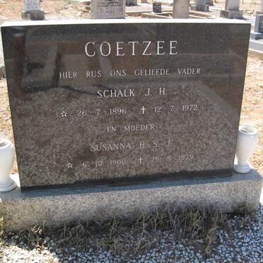 COETZEE Schalk J.H.1896-1972 &amp; Susanna H.S.J. 1900-1979