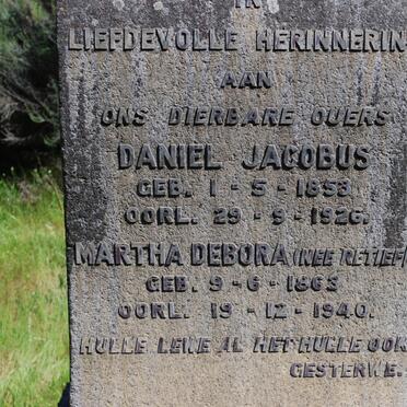 CONRADIE Daniel Jacobus 1853-1926 & Martha Debora RETIEF 1868-1940
