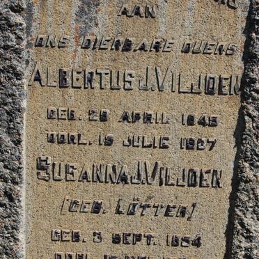 VILJOEN Albertus J. 1845-1907 en Susanna J. 1854-1936