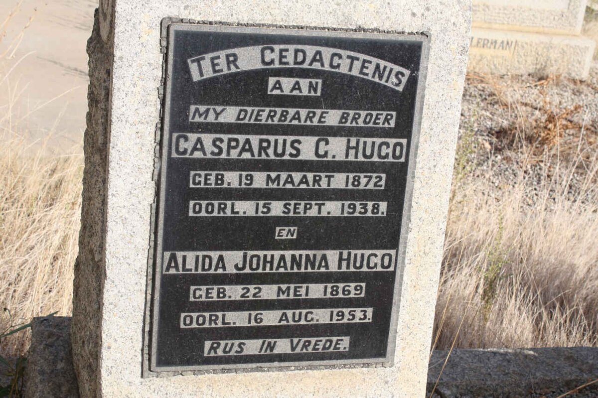HUGO Casparus G. 1872-1938 &amp; Alida Johanna 1869-1953