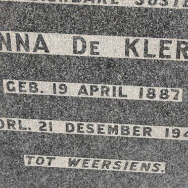 KLERK Anna, de 1887-1942