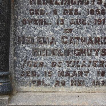 REDELINGHUYS Helena Catharina nee DE VILLIERS 1861-1922