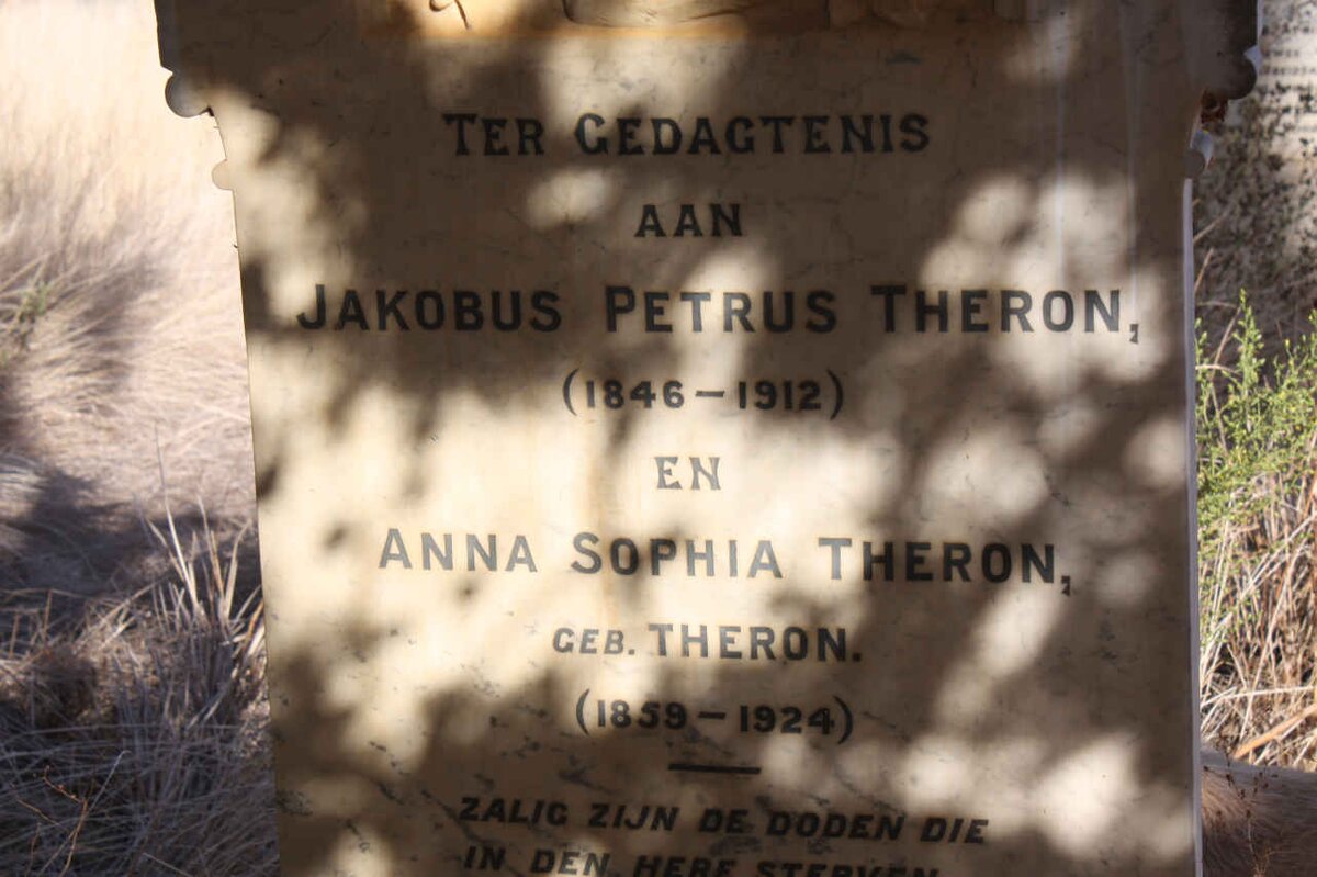 THERON Jakobus Petrus 1846-1912 &amp; Anna Sophia THERON 1859-1924