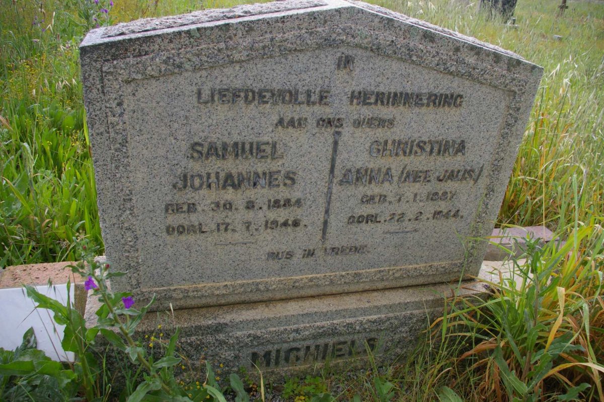 MICHIELS Samuel Johannes 1884-1946 &amp; Christina Anna JALIS 1887-1944