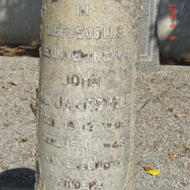 JAARSVELD John, van 1905-1945