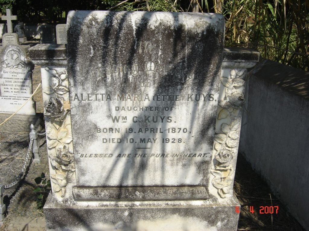 KUYS Aletta Maria 1870-1928