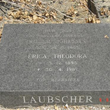 LAUBSCHER Willem Johannes -1963 &amp; Erica Theodora 1895-1987
