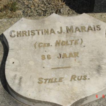 MARAIS Christina J. nee NOLTE