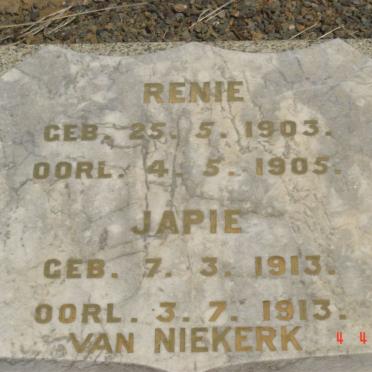 NIEKERK Renie, van 1903-1905 :: VAN NIEKERK Japie 1913-1913