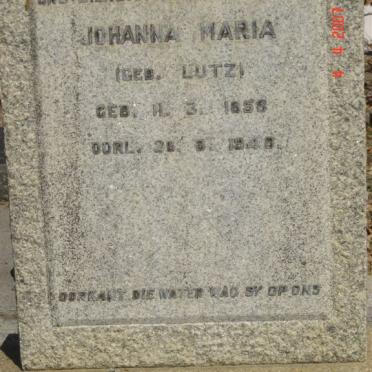 WEICH Johanna Maria nee LUTZ 1858-1948