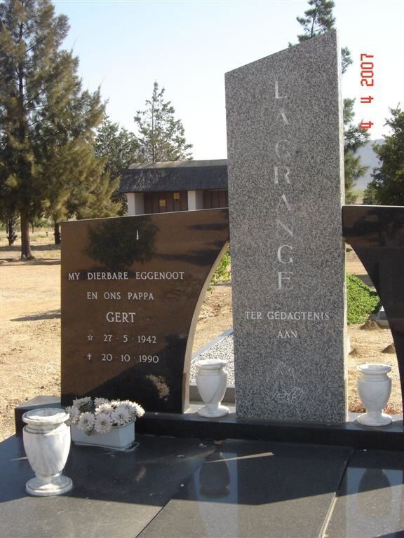 GRANGE Gert, la 1942-1990