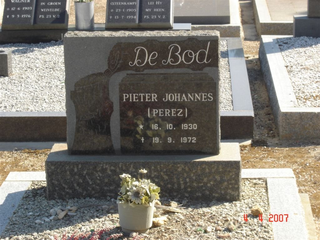 BOD Pieter Johannes, de 1930-1970