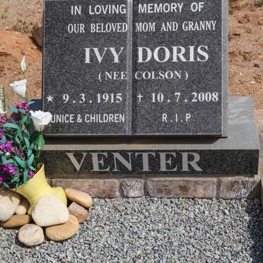 VENTER Ivy Doris nee COLSON 1915-2008