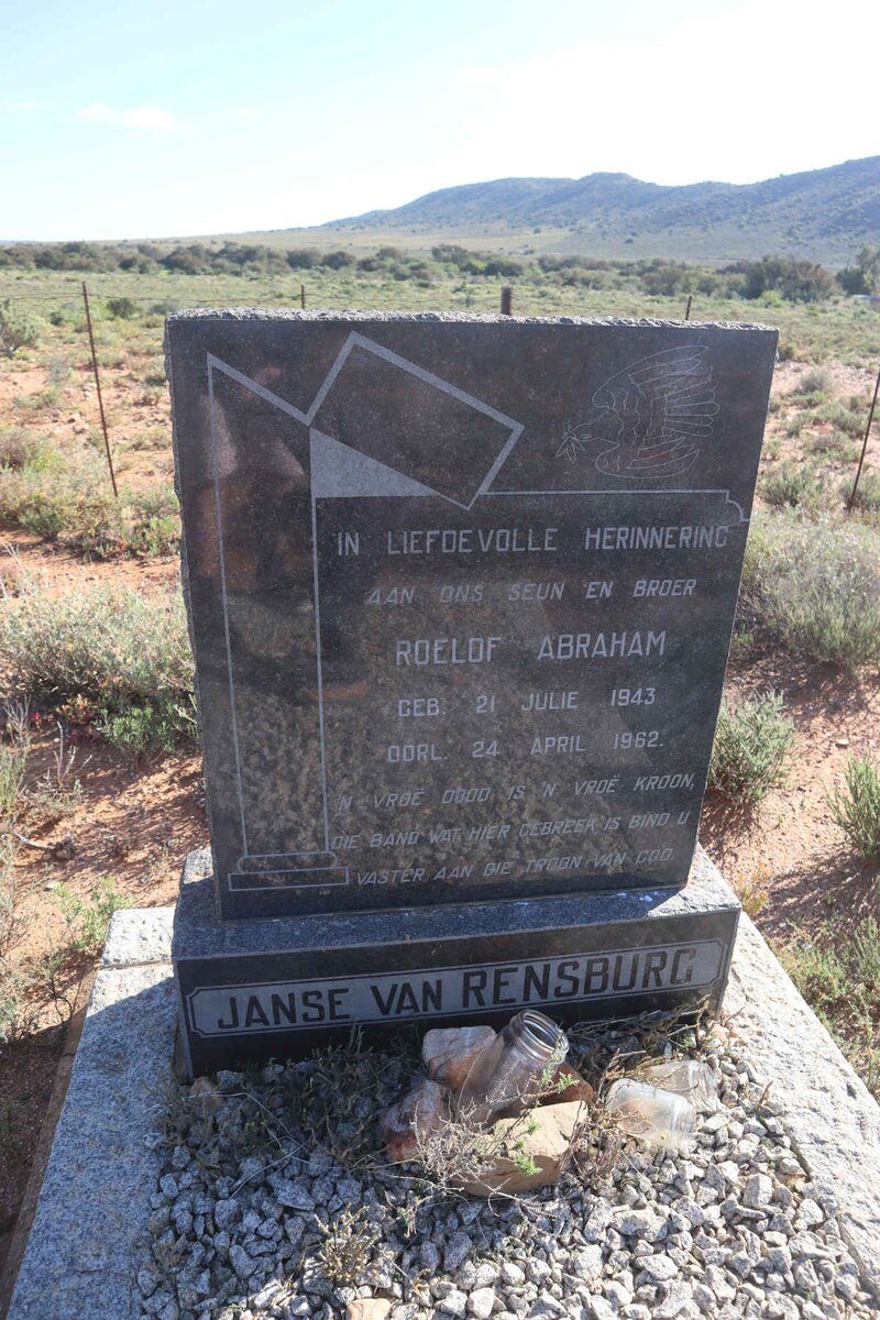 RENSBURG Roelof Abraham, Janse van 1943-1962