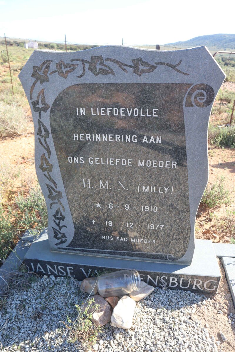 RENSBURG H.M.N., Janse van 1910-1977