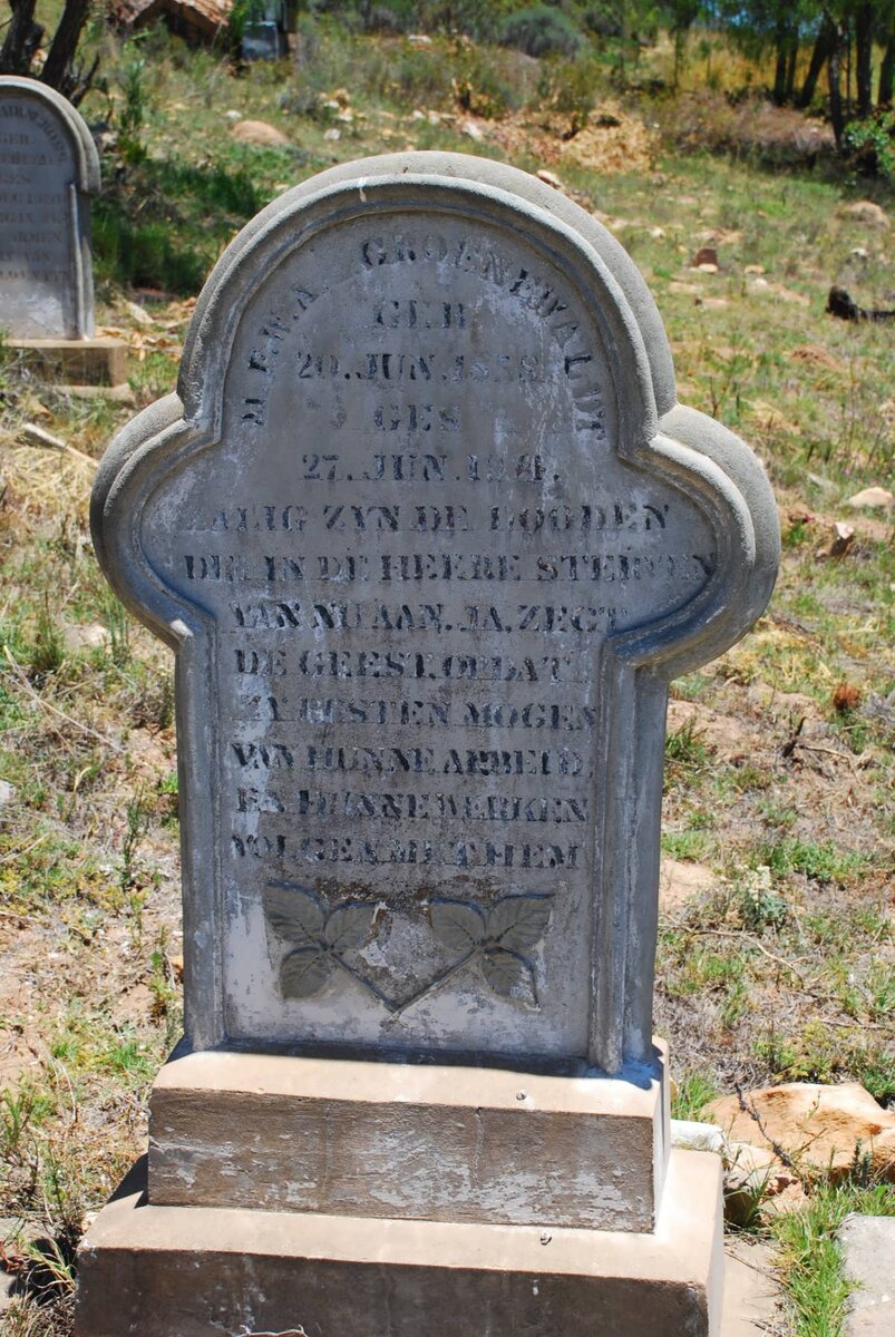 GROENEWALDT  M.F.W.A. 1858-1914