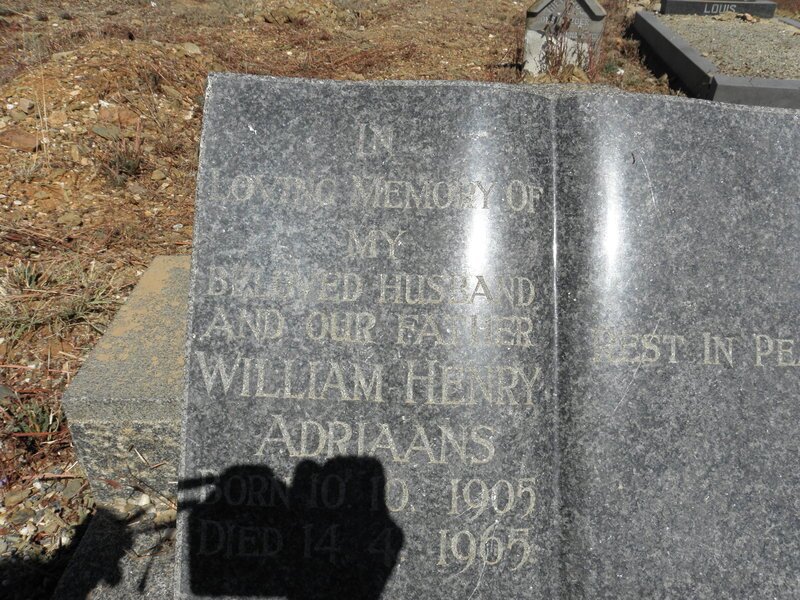 ADRIAANS William Henry 1905-1965