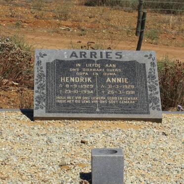 ARRIES Hendrik 1929-1994 &amp; Annie 1929-1991