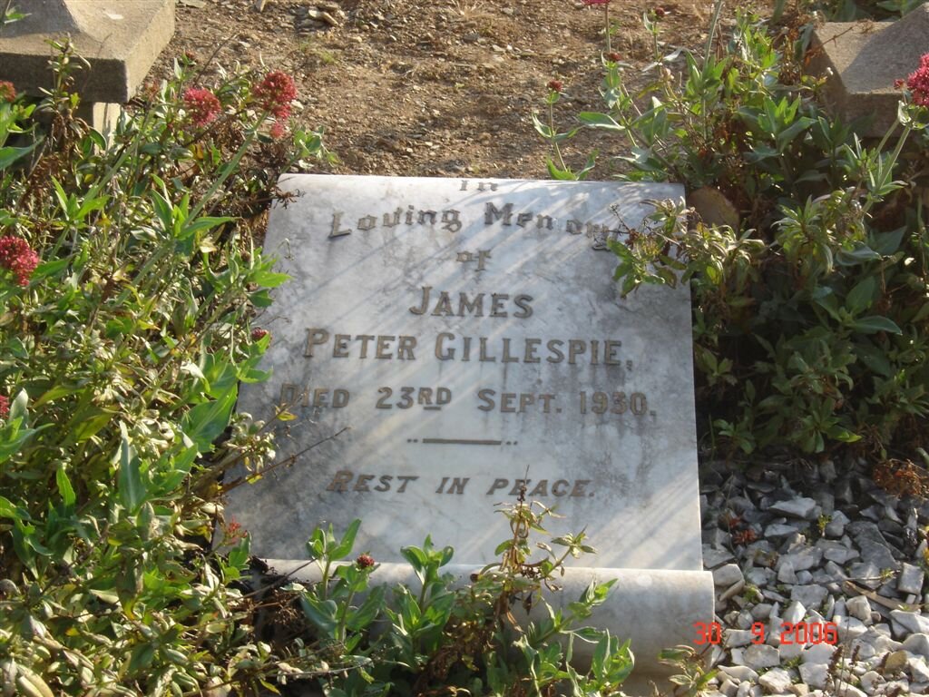 GILLESPIE James Peter -1930
