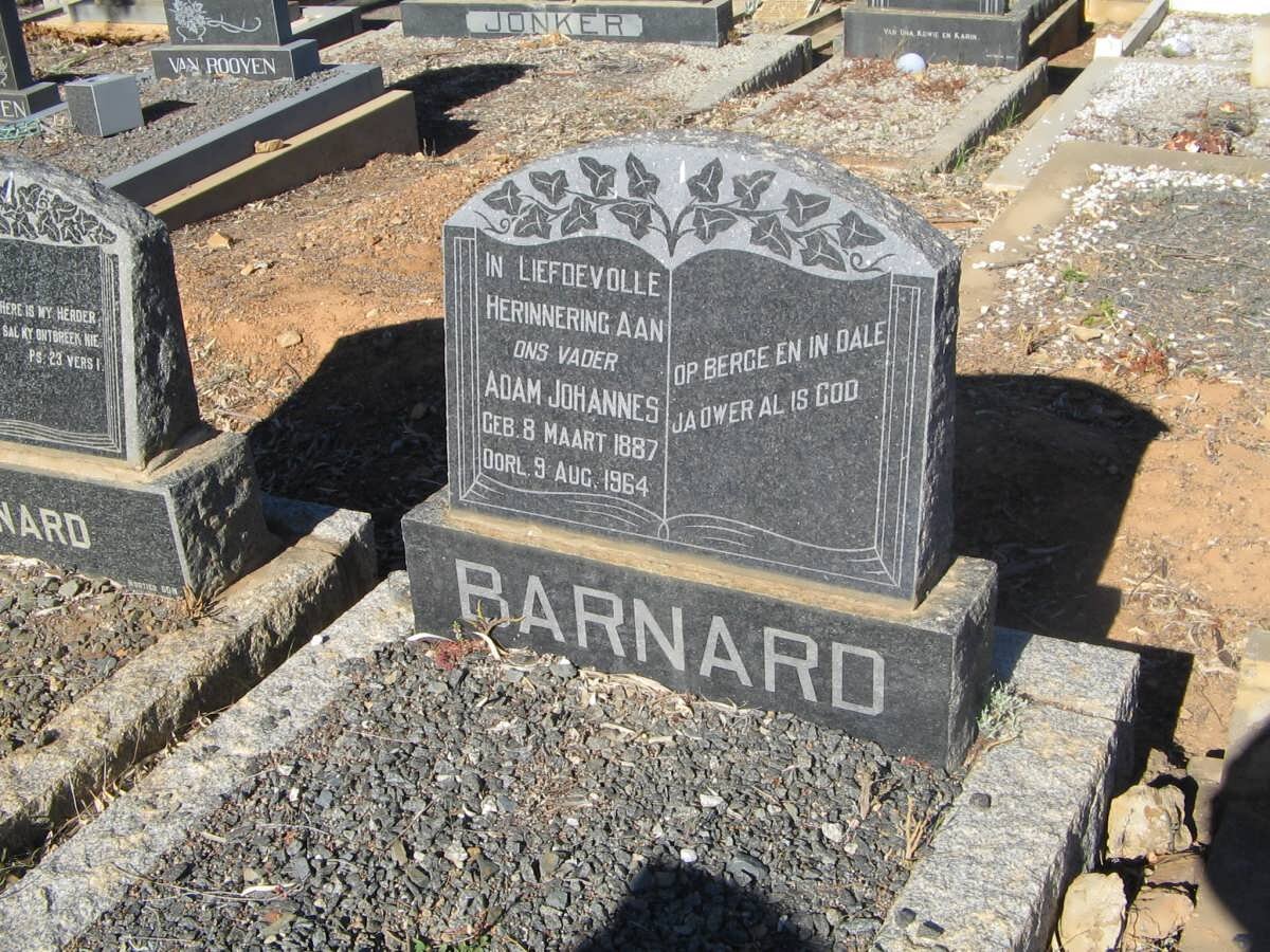 BARNARD Adam Johannes 1887-1964
