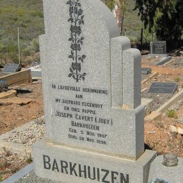 BARKHUIZEN Joseph Cavert 1907-1956