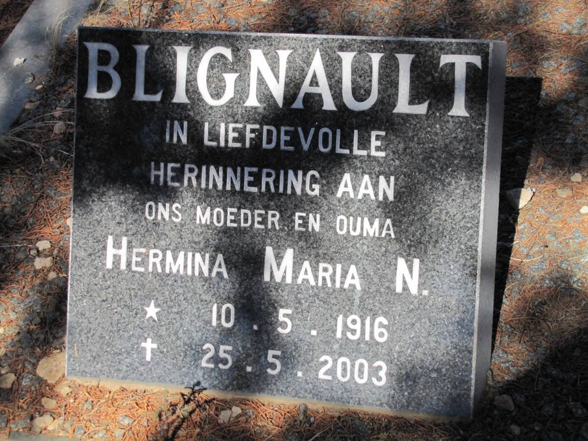 BLIGNAULT H.J. 1908-1978 &amp; Hermina Maria N. 1916-2003