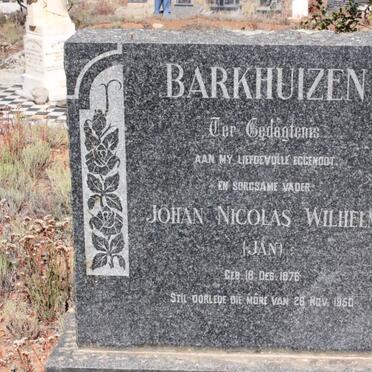 BARKHUIZEN Johan Nicolas Wilhelm  1876-1950