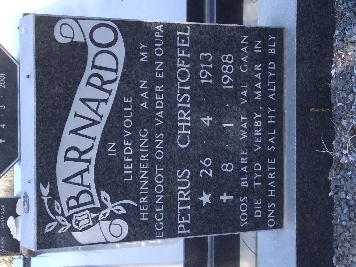 BARNARDO Petrus Christoffel 1913-1988