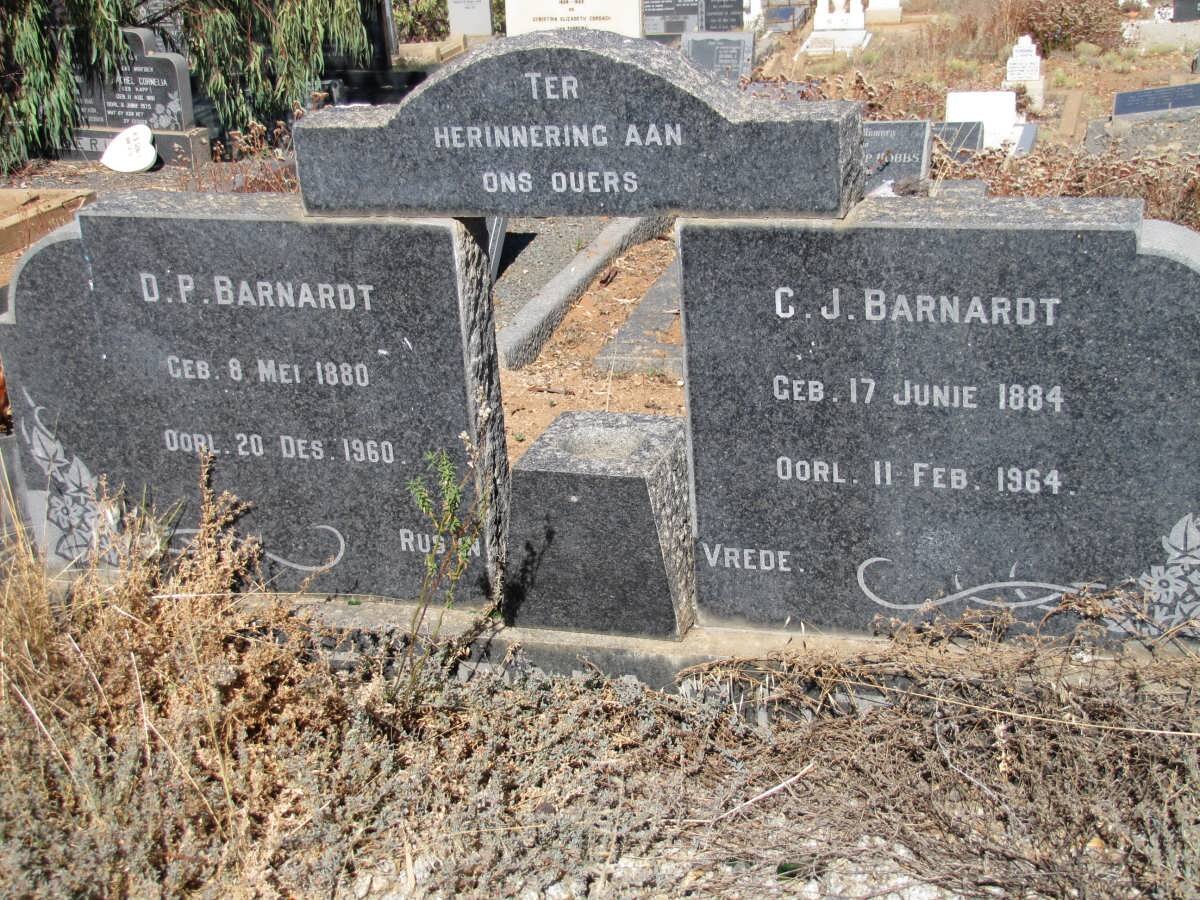 BARNARDT D.P. 1880-1960 &amp; C.J. 1884-1964