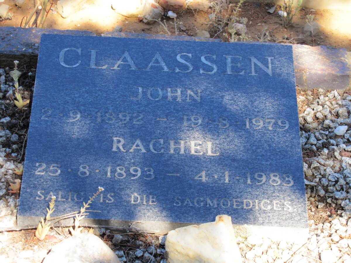 CLAASSEN John 1892-1979 &amp; Rachel 1893-1983