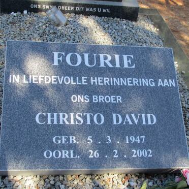 FOURIE David Johannes 1918-1995 &amp; Maria Magdalene 1918-2010 :: FOURIE Christo David 1947-2002