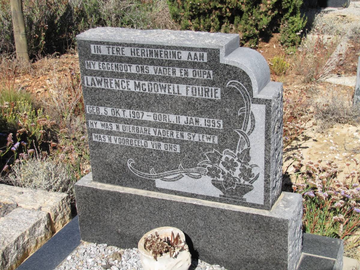 FOURIE Lawrence McDowell 1907-1995