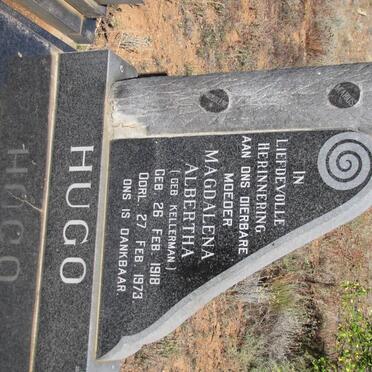 HUGO Magdalena Albertha nee KELLERMAN 1918-1973