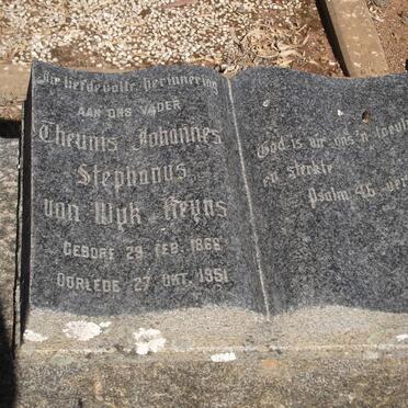 HEYNS Theunis Johannes Stephanus van Wyk 1866-1951