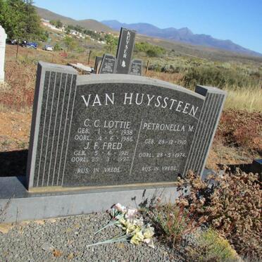 HUYSTEEN J.F., van 1921-1997 :: van HUYSTEEN C.C.1938-1986 :: van HUYSSTEEN  Petronella M. 1910-1974