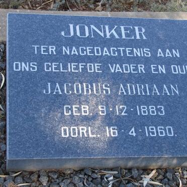 JONKER Jacobus Adriaan 1883-1960
