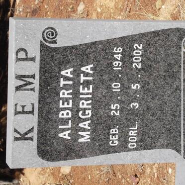 KEMP Alberta Magrieta 1946-2002