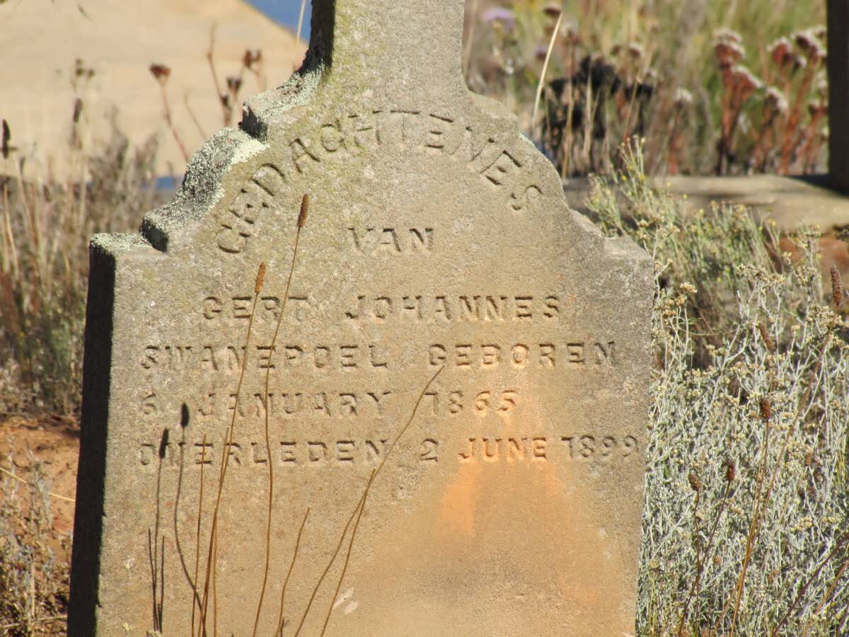 SWANEPOEL Gert Johannes 1865-1899