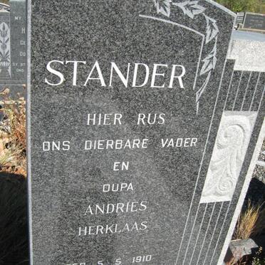 STANDER Andries Herklaas 1910-1983 &amp; Maria Susanna Elizabeth SCHOEMAN 1913-1967 