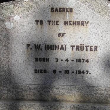 TRUTER F.W 1874-1947
