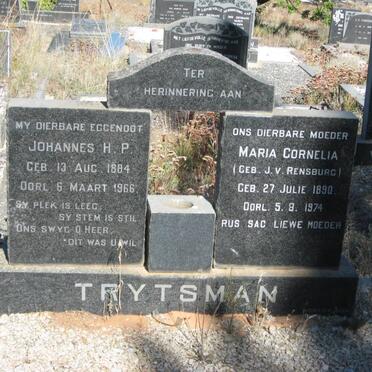 TRYTSMAN Johannes H.P. 1884-1966 &amp; Maria Cornelia Janse van RENSBURG 1890-1974