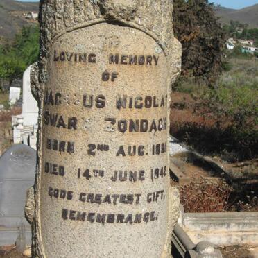 ZONDAGH Jacobus Nicolas Swart 1891-1942