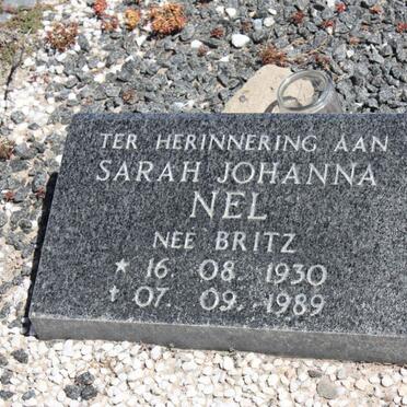 NEL Sarah Johanna nee BRITZ 1930-1989