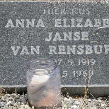 RENSBURG Anna Elizabeth, Janse van 1919-1969