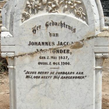 TONDER Johannes Jacobus, van 1837-1906