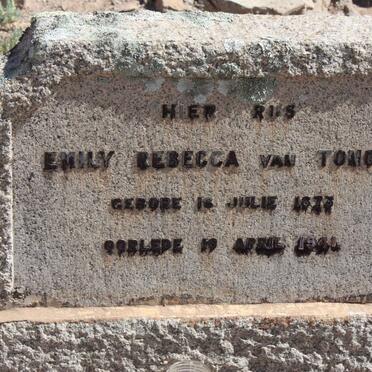 TONDER Emily Rebecca, van 1873-1941