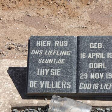 VILLIERS Thysie, de 1941-1941