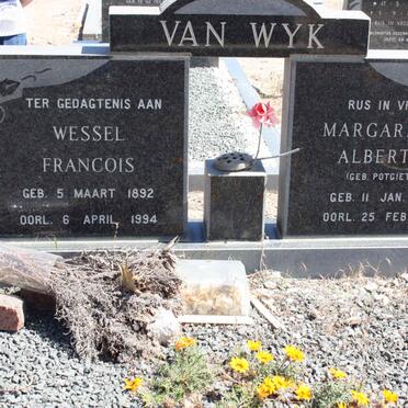 WYK Wessel Francois, van 1892-1994 &amp; Margaretha Albertha POTGIETER 1905-1977